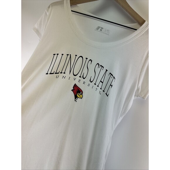 Illinois State University Redbirds Womens T-Shirts Lot Of 2 Cropped Red Large - Picture 10 of 16